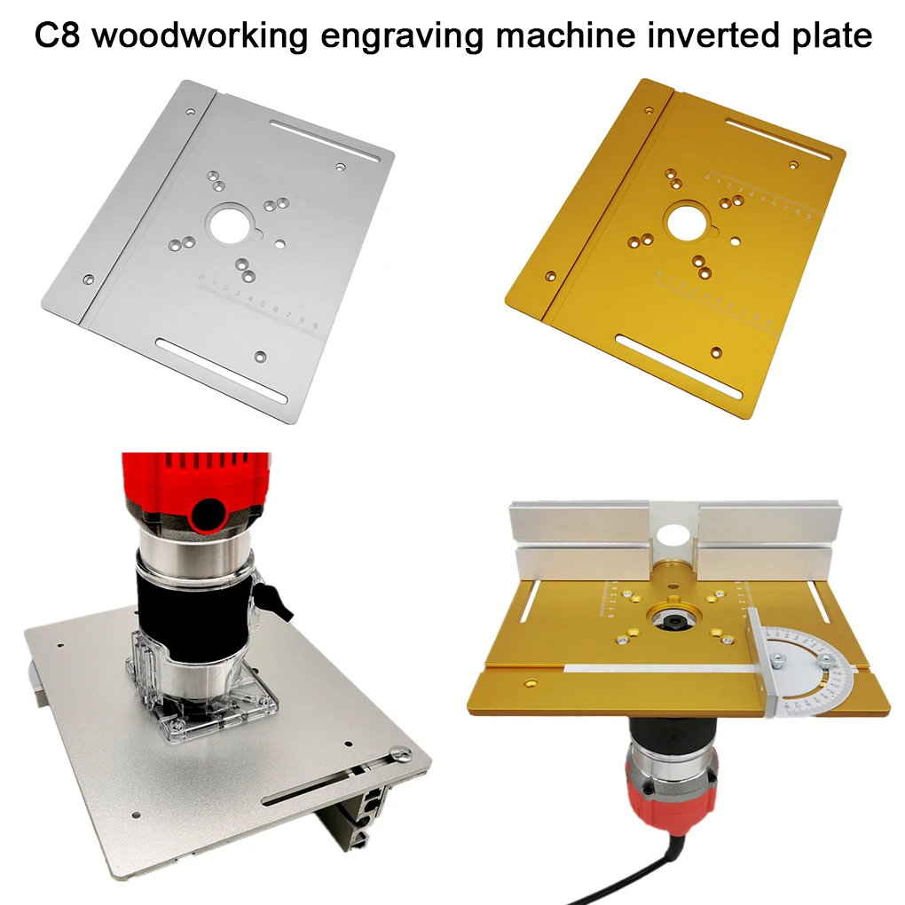 Tablero abatible de fresado de madera de aleación de aluminio, conveniente adición a herramientas de carpintería, fácil de ergonómico