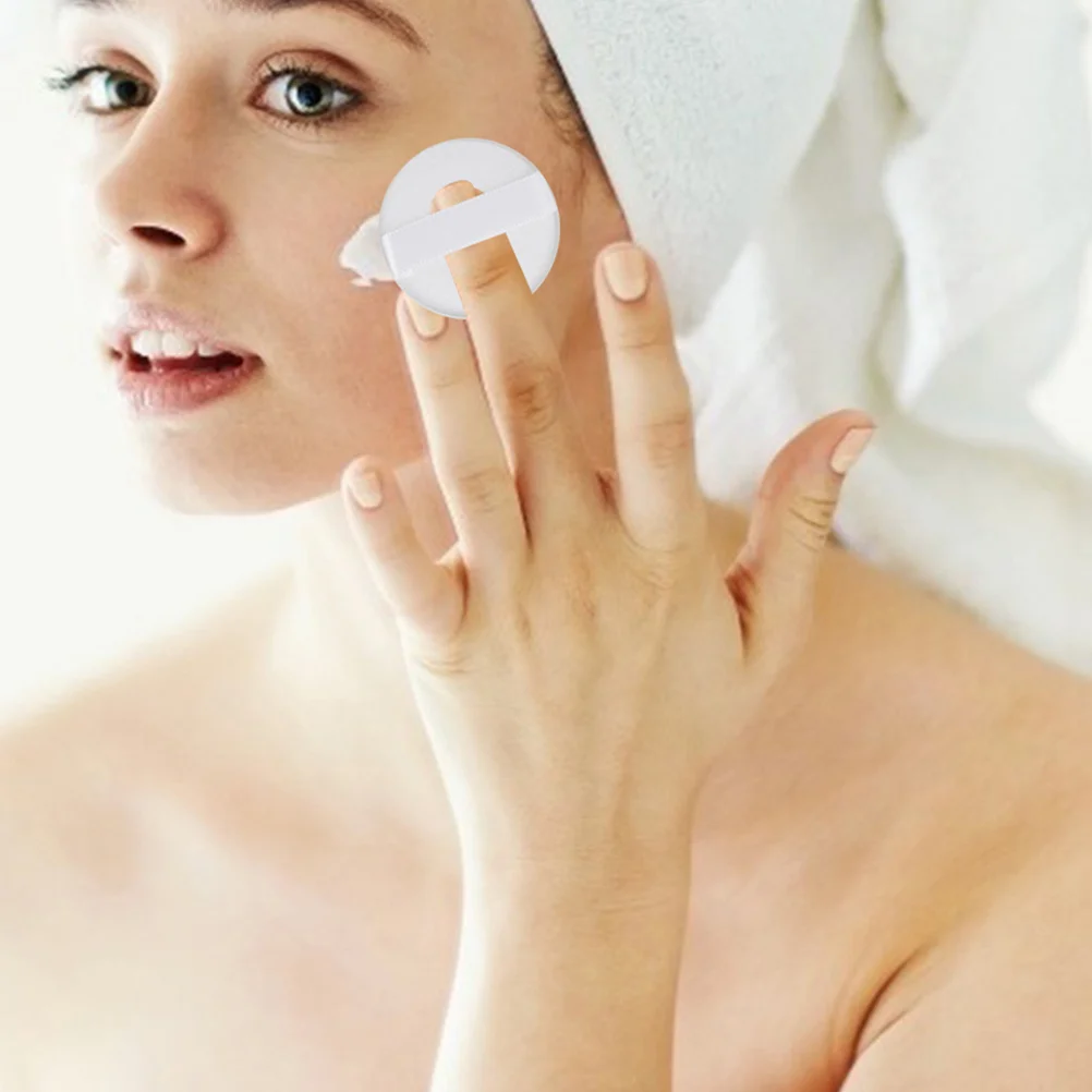 15 szt. zaokrąglonych gąbeczek do pudru, miękkie poduszeczki do kosmetyków do twarzy, małe gąbeczki do makijażu, bawełniane narzędzie do gładkiego nakładania makijażu