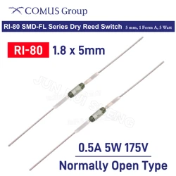 10/100PCS Original RI-80 Micro Dry Reed Switch 1.8*5MM Normally Open N/O 0.5A 5W 175V Magnetic Contact Switch Induction Sensor