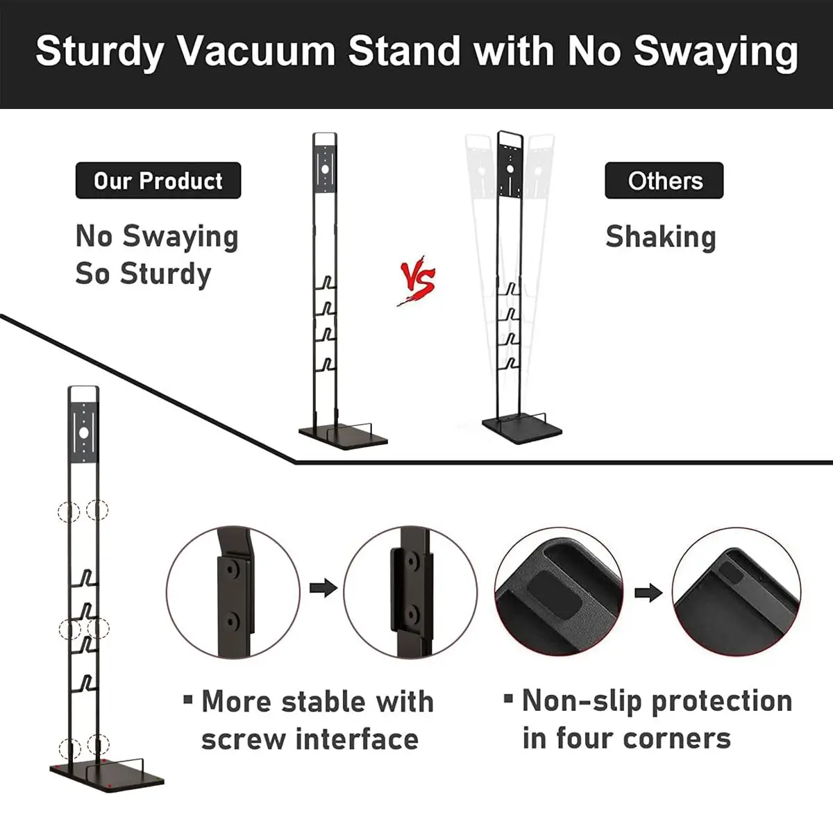 Foho Vacuum Stand, Storage Bracket Stand Holder, Stable Vacuum Stand Compatible with Dyson V15 V11 V10 V8 V7 V6 Handheld Cordles - view 5