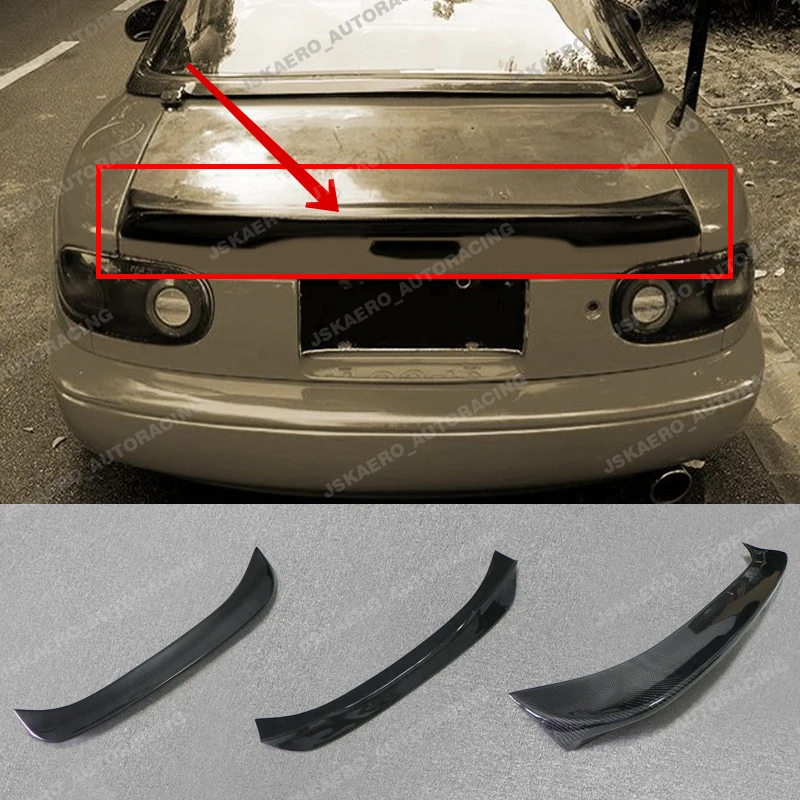 

For Mazda MX5 89-97 NA Miata Rear Trunk Spoiler Wing Ducktail Lip Carbon Fiber car BodyKits