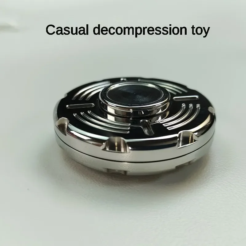 EDC Fingertip Gyro Pop Coin Two-in-one 304 Stainless Steel Magnetic Ring Adult Decompression Fingertip Toy Portable Tide Play