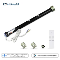 Zemismart Zigbee Smart Roller Shade Blind Motor for 40mm Octagonal Tube Alexa Google Home Voice Tuya Smart Life App Control