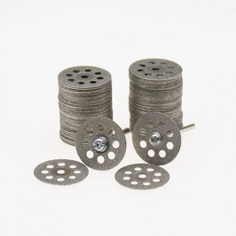 10Pcs เพชรตัดล้อ20Mm 22Mm 25Mm 30Mm 2 Mandrels สำหรับเครื่องมือโรตารี่ Dremel mini ตัดเพชร DIY เครื่องมือ