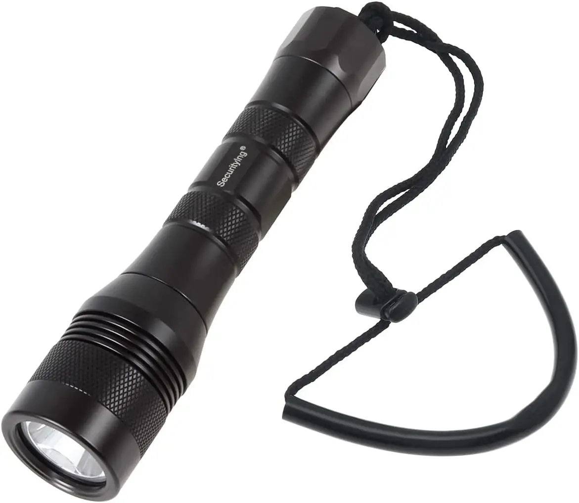 Waterproof 1000 Lumens LED Diving Flashlight, 150m Depth Super Bright Scuba Light with Narrow Beam