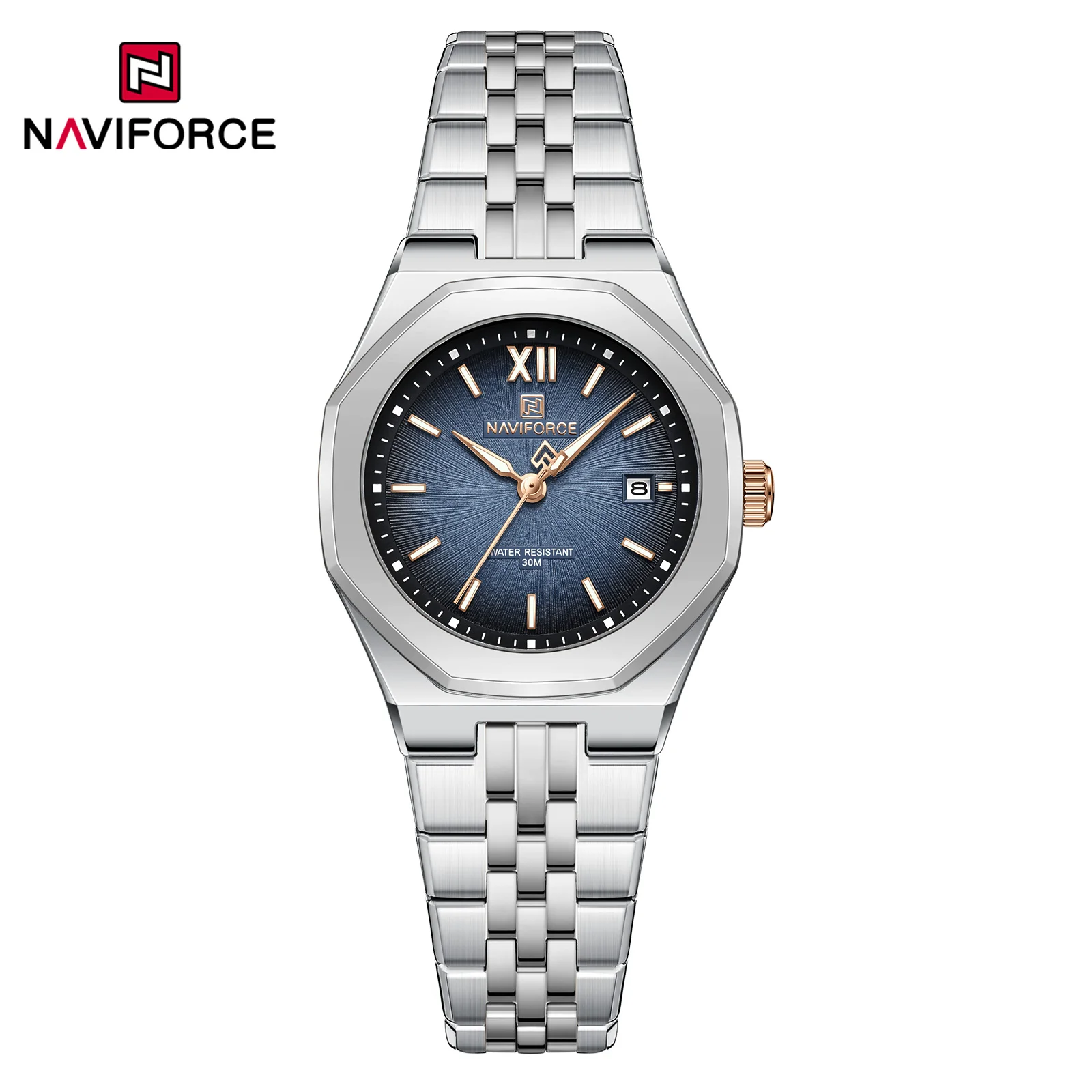 Naviforce 5078 Business Watches for Woman Luxury Brand Quartz Watches High Quality Date 3ATM Waterproof Ladies Montre Femme