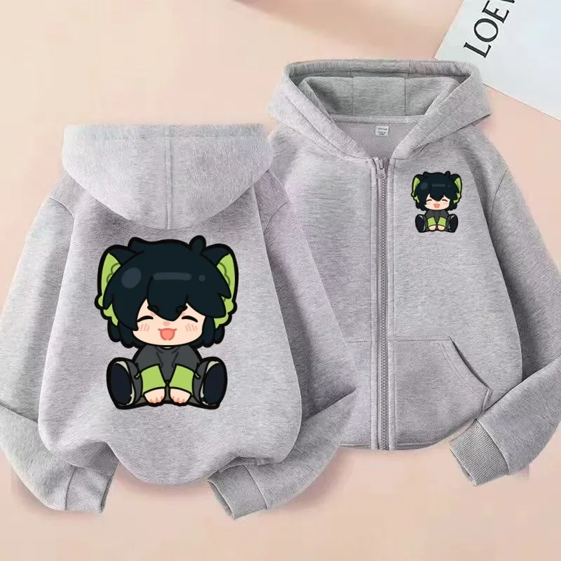 سترة صوفية بغطاء للرأس وسحاب للأطفال لطيفة من Luoxiaohei Zhanji Q Edition للرجال والنساء #6