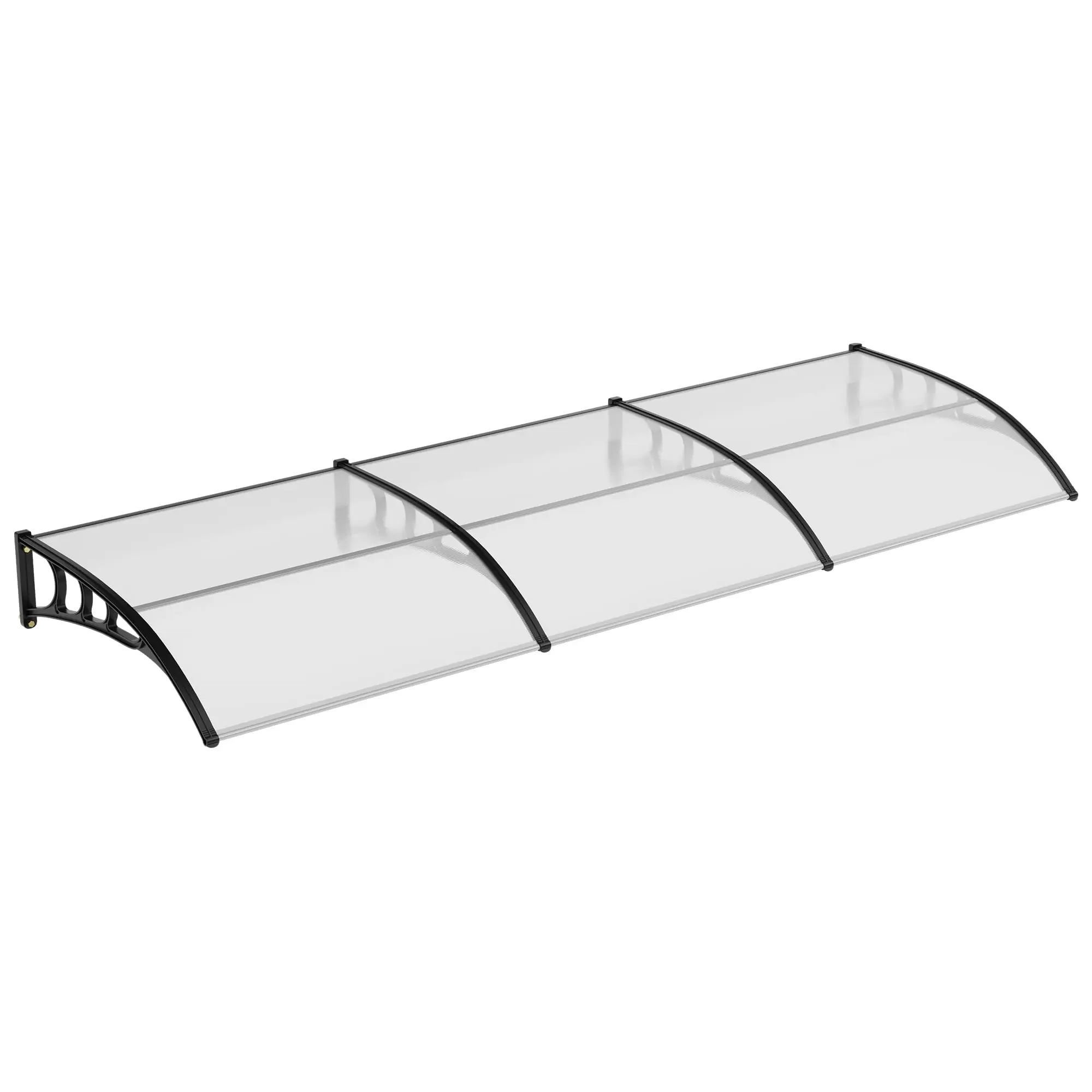 Awning for Door Entrance, 40’’x120’’ Window Awning Canopy Exterior, UV Rain Snow Sunlight Protection Door Awning with Plastic Steel Bracket,Polycarbonate Cover, Clear Board