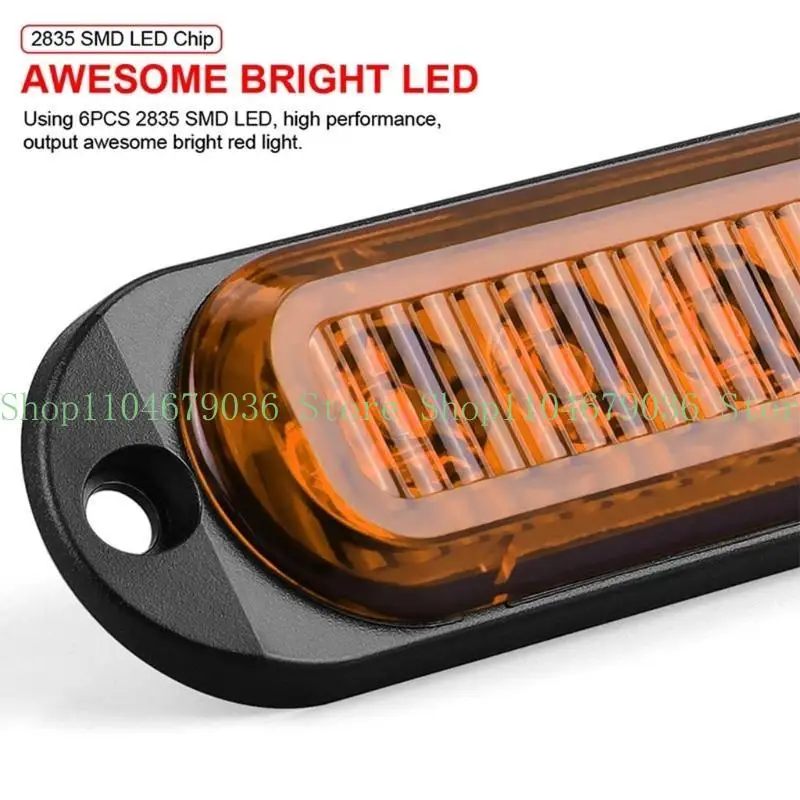 652F 2pcs 4 LED Trailer Tail Lights Stop Brake Warning Turn Tail Lamp 12-24V for Cargo Trailer Tractor Side Marker