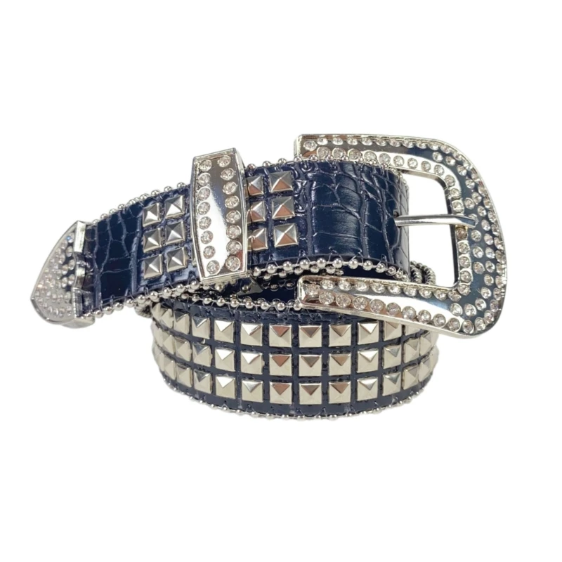 

Y1UB Western Waist Belt with Buckle PU Waist Belt for Jeans Coat Skirt Decors