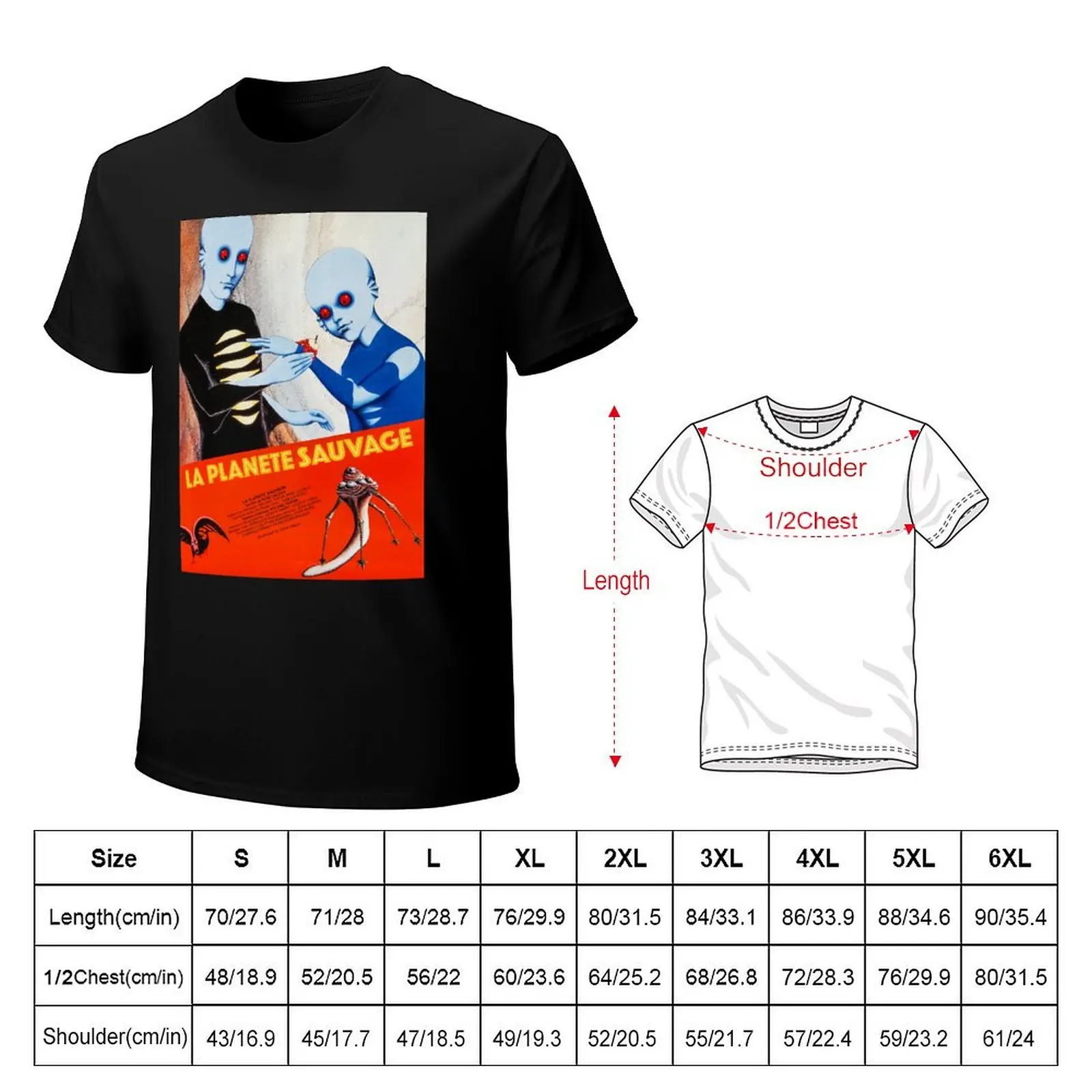 Fantastic Planet - La Planete Sauvage T-Shirt Large Size Loose Casual Tee