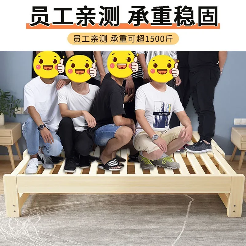 Customized: Fold-out sofa dual-purpose all-solid wood small apartment telescopic bed pull-out bed