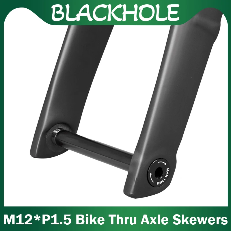 M12*Pitch 1.5mm Bike Thru Axle Skewers For MTB Road Bike Hub Quick Release Shaft Bicycle Frame Fork Repair Thru Axle Skewers