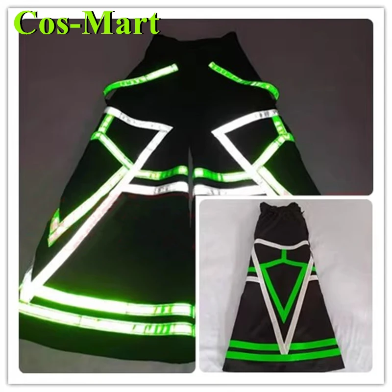 

Cos-Mart Ghost Dance Pants Fluorescent Reflective Street Dance Hip-hop Pants Night Cosplay Costume Flared Pants Trousers