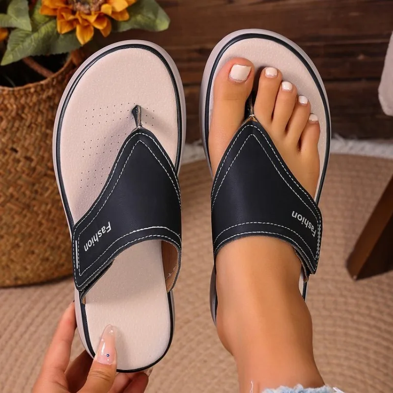 

Women Platform Flip Flops Thong Sandals Summer Wedge Slippers Adjustable Strap Fashion Beach Outdoor Walking Shoes for Lady 2026