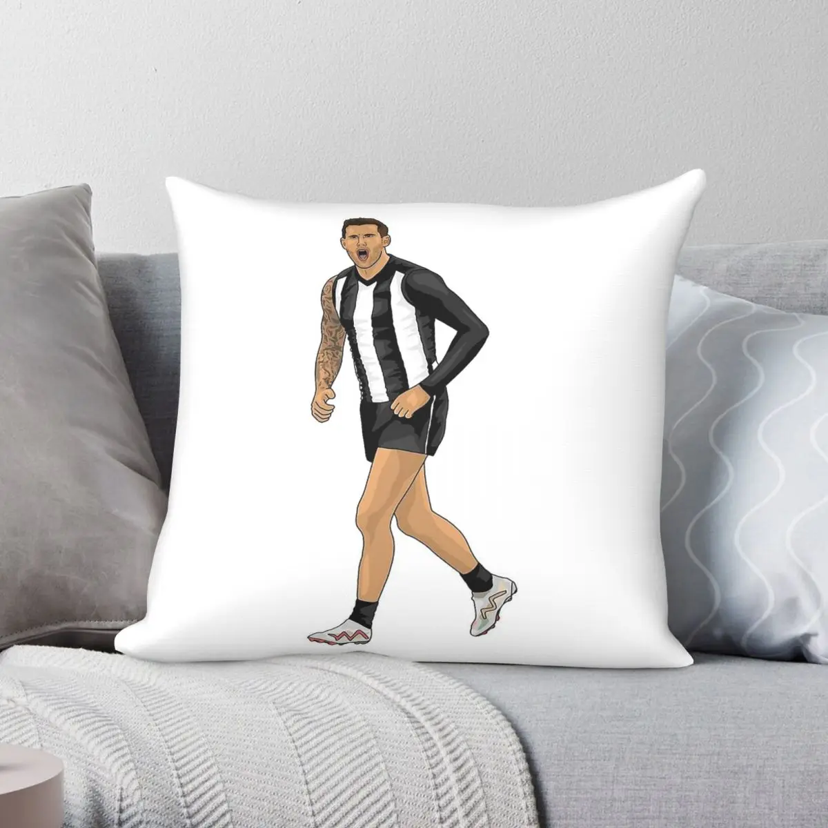 Jeremy Howe Rugby Pillowcase Polyester Linen Velvet Creative Zip Decor Throw Pillow Case Bed Cushion Case