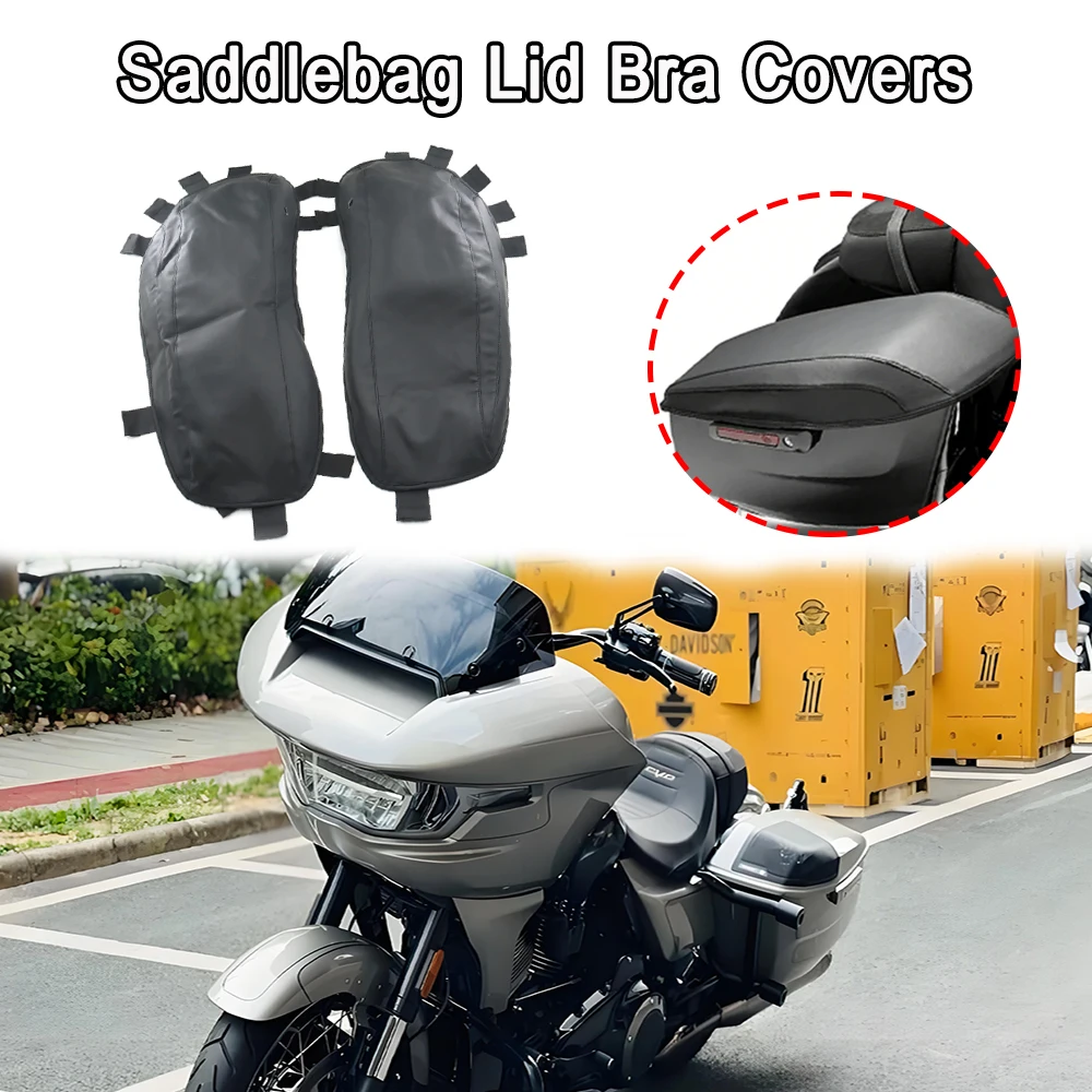

Motorcycle Accessories Waterproof Saddlebag Lid Covers Case Rain Dust For Harley Touring CVO 121 Road Street Glide FLHXSE