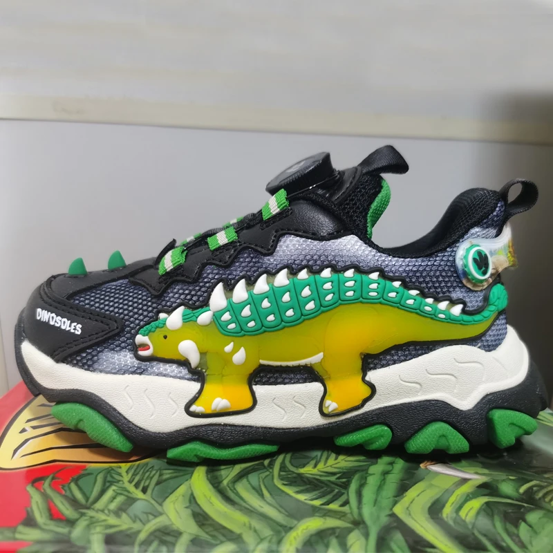 

Children's shoes dinosaur shoes 2024 Spring and autumn new dinosaur children light mesh ventilation casual boy baby white shoes