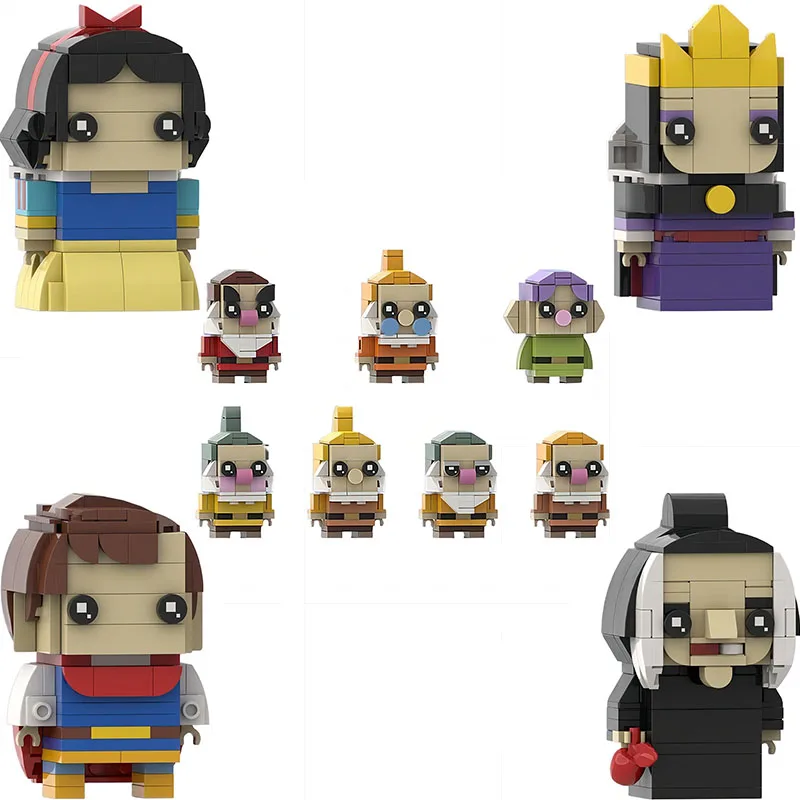 MOC Snow White Anime Figures Brickheadz Sets and Mystery Machine Building Blocks Kid Toys Christmas Gift