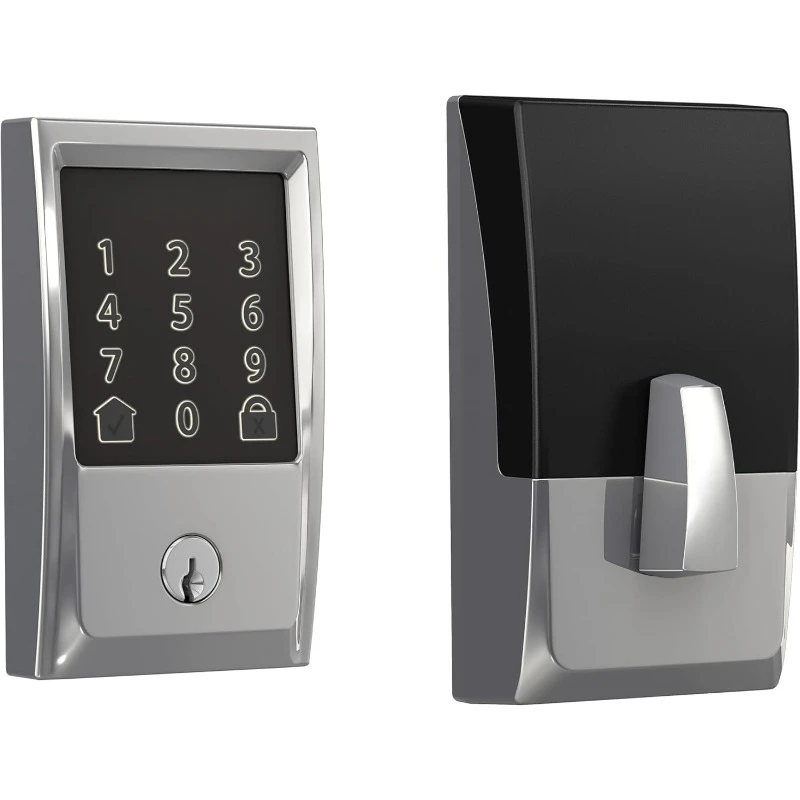 Encode Smart WiFi Deadbolt with Century Trim In Bright Chrome