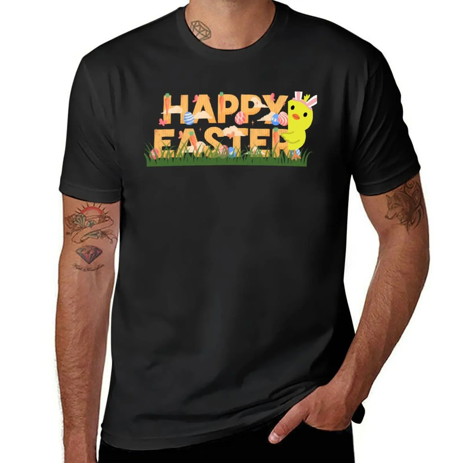 happy easter !! T-Shirt graphics sweat quick-drying T-shirt men