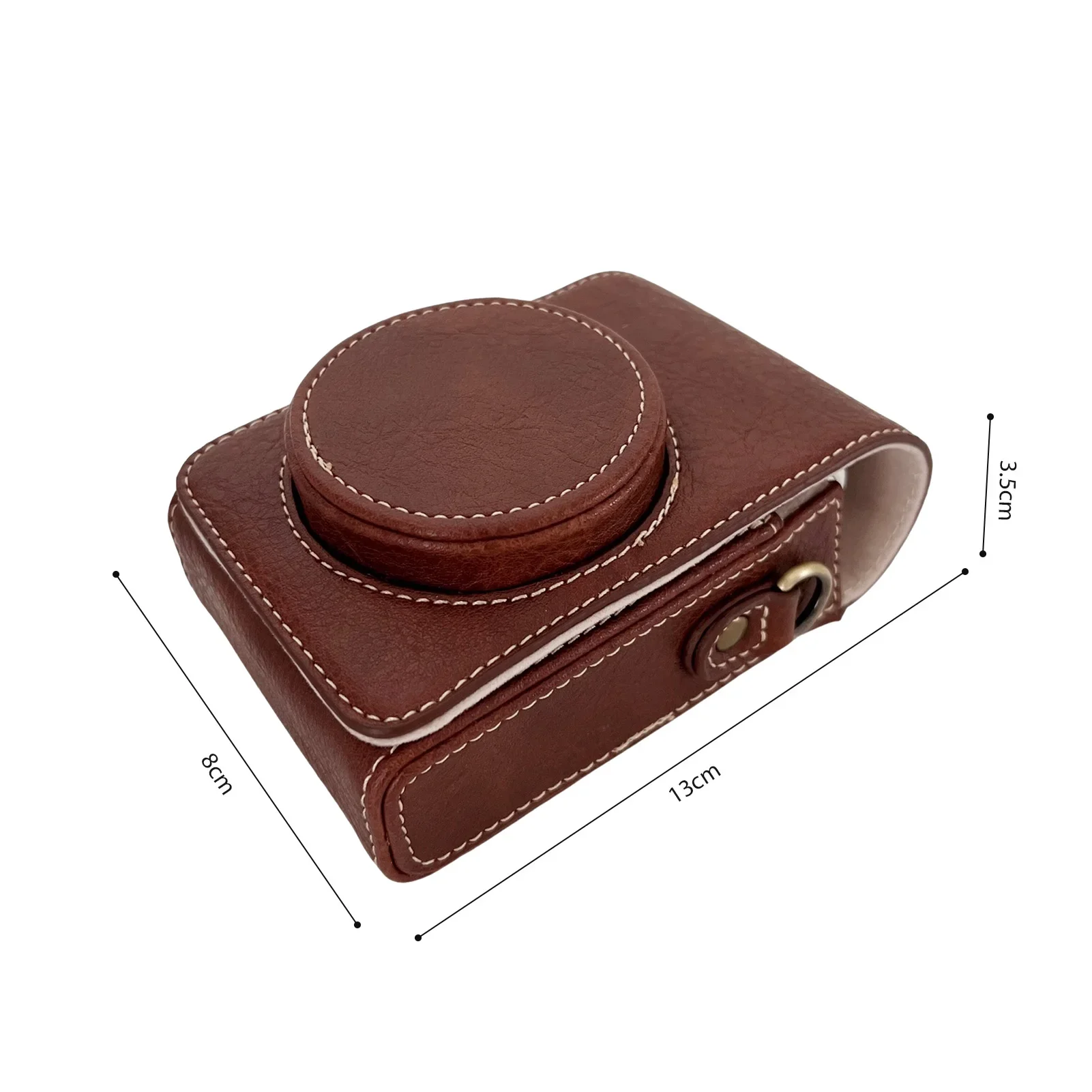 For RICOH GR2/GR3/GR3X Canon G7X2/G7X3 Camera Protective Case PU Leather Bag with Removable Shoulder Strap Sony RX100/ZV1