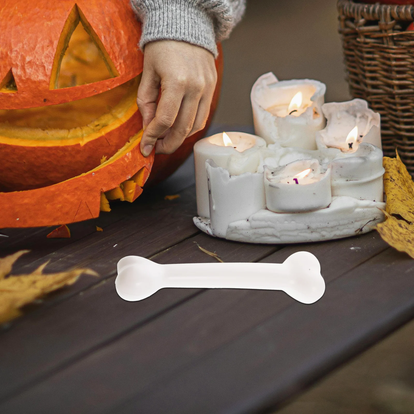 

Plastic Bone Halloween Props Costume Accessories Simulative Decorations Party Supplies Dress Up White