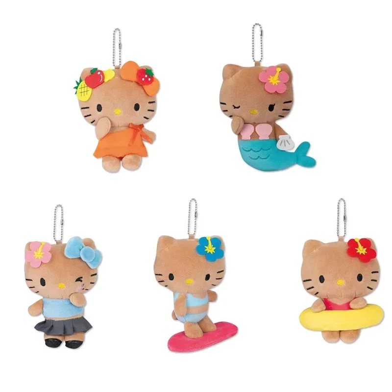 Miniso kawaii anime dos desenhos animados sereia prancha de surf brinquedos mochila pingente charme acessórios de moda chaveiro presentes de aniversário da menina