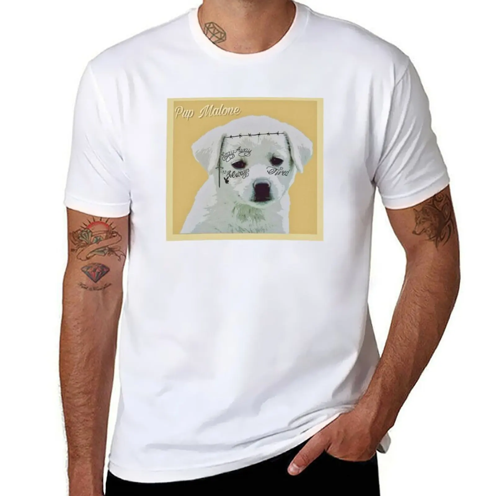 Pup Malone T-Shirt cotton graphic tees funny meme t-shirts street wear plain white t shirts men