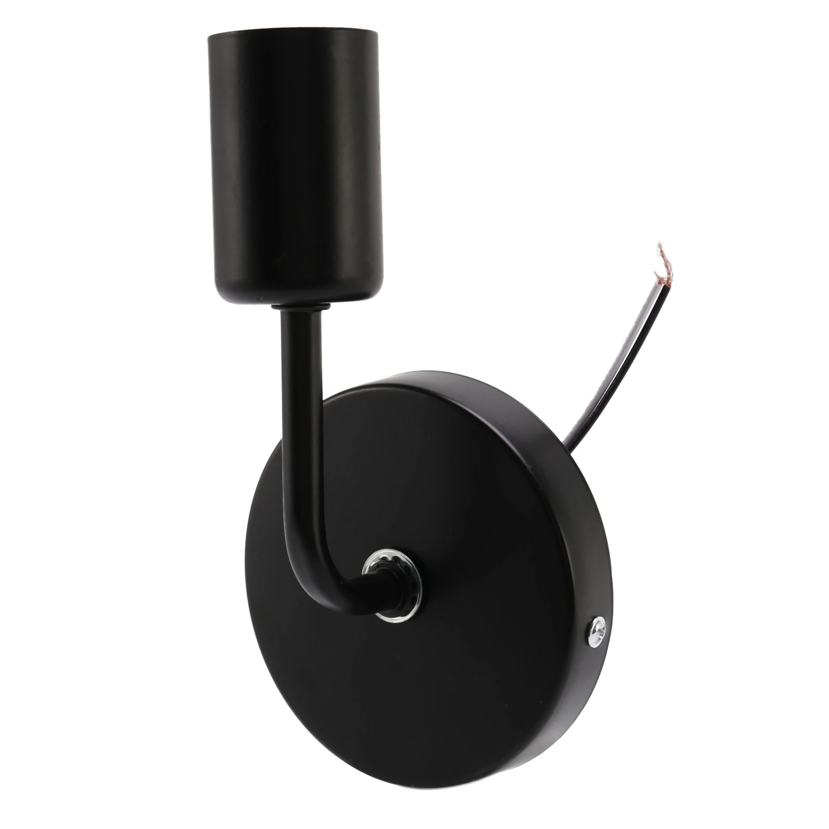 ブラックアイアンシンプルウォールランプ、アンティークロフト、アメリカ国、レストラン、バー、廊下、通路、サッカーウォールランプ