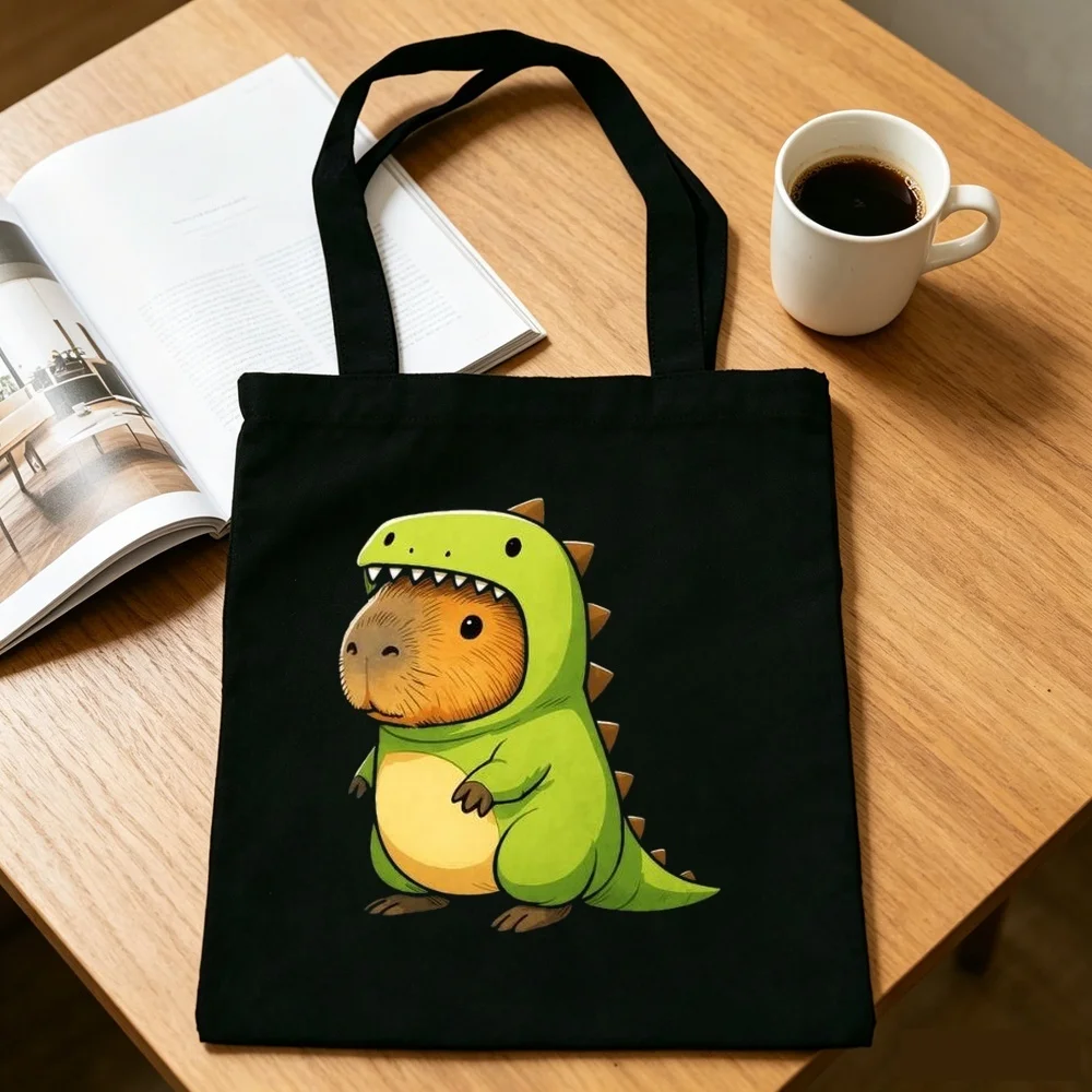 Capybara tote bag grocery y2k torba na zakupy shopper foldable woman