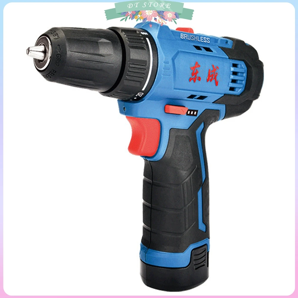 Electric Drill Charging Hand Drill 12v Brushless Pistol Drill Household Industrial Lithium Drill Forward and Reverse Power Tool