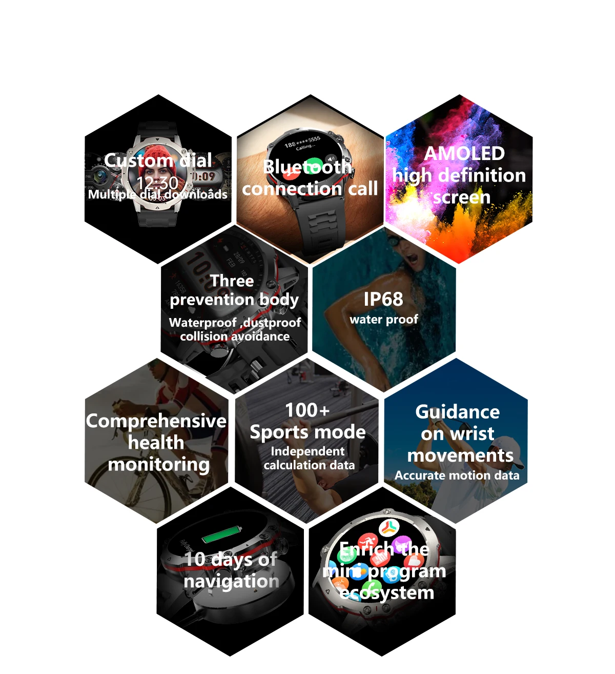 Vwar-reloj inteligente Falcon Ultra, accesorio de pulsera resistente al agua con Pantalla AMOLED de 1,43 pulgadas, más de 100 modos deportivos, 2023