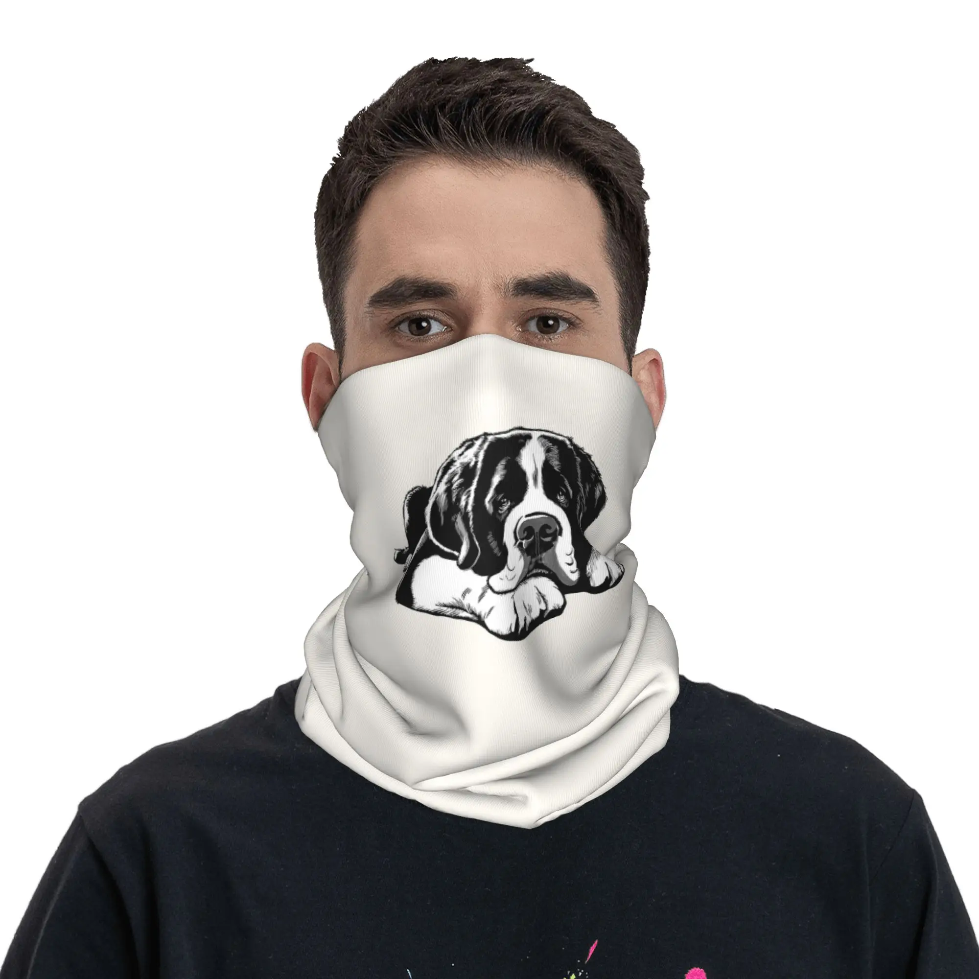 

Бандана Saint Bernard с принтом, шарф-накидка, маска для лица, для езды на велосипеде, для мужчин и женщин, для взрослых, моющаяся.