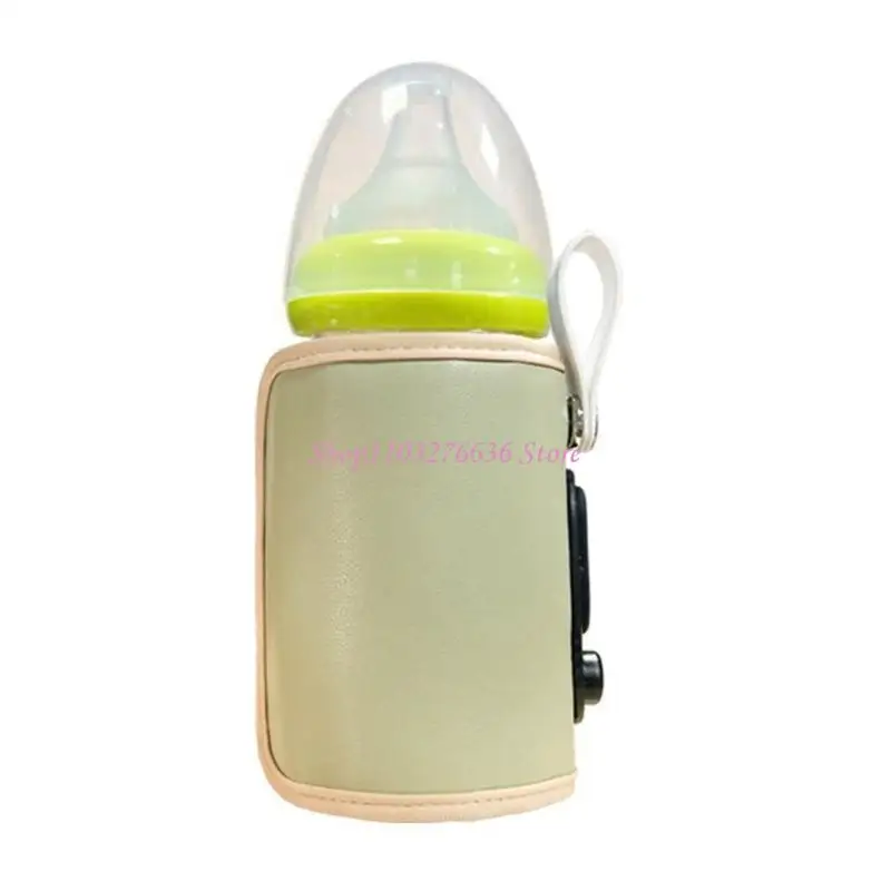 R6FD Baby Bottle Warmer Bag Milk Heat Keeper Travel Bottle Warmer Insulation Cover USB Bottle Warmer for Milk Portable