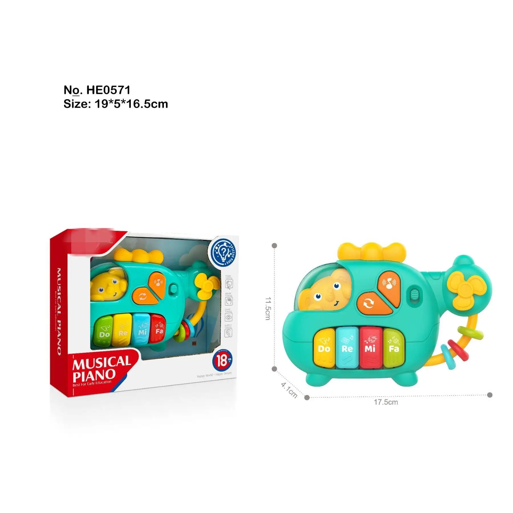 2025 Hot Baby Musical Piano Toy 18+M - Light Sound Educational Keyboard Toddler Early Learning Rattle Developmental Gift for Inf