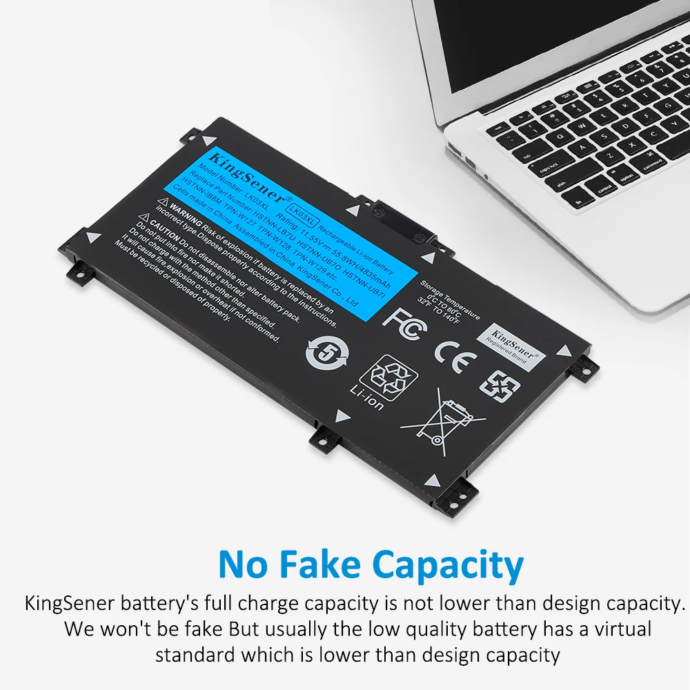 KingSener LK03XL Laptop Battery For HP envy 15 x360 15-bp 15-cn TPN-W127 W128 W129 W132 HSTNN-LB7U HSTNN-UB7I HSTNN-IB8M LB8J