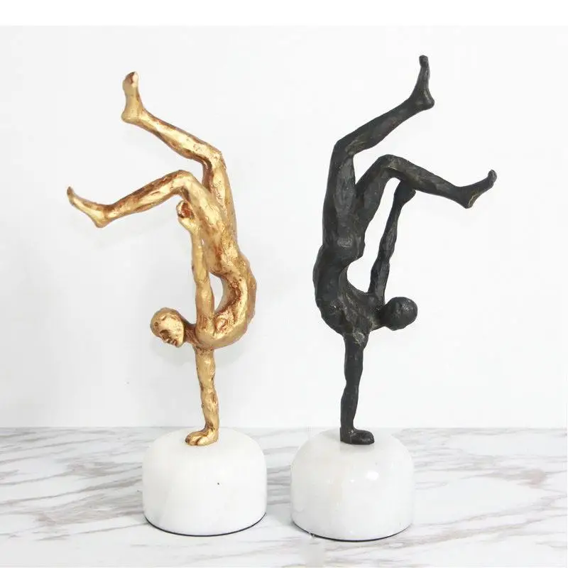 Sports Gymnastics Abstract Figures Metal Character Ornaments Living Room Decoration Minimalist Statue Home Modern