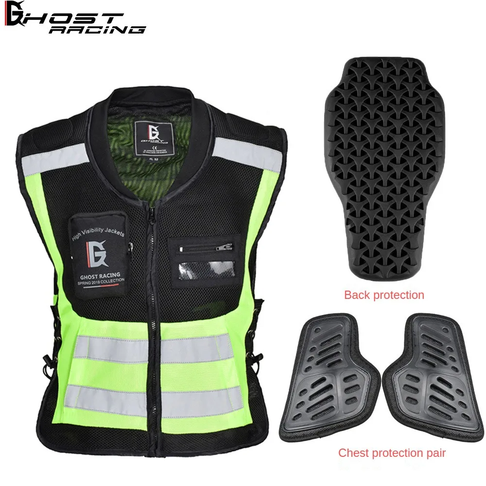 

Motorcycle Riding Clothes Racing Moto Tactical Vest Rider Safety Fall Protection Reflective Undershirt Team