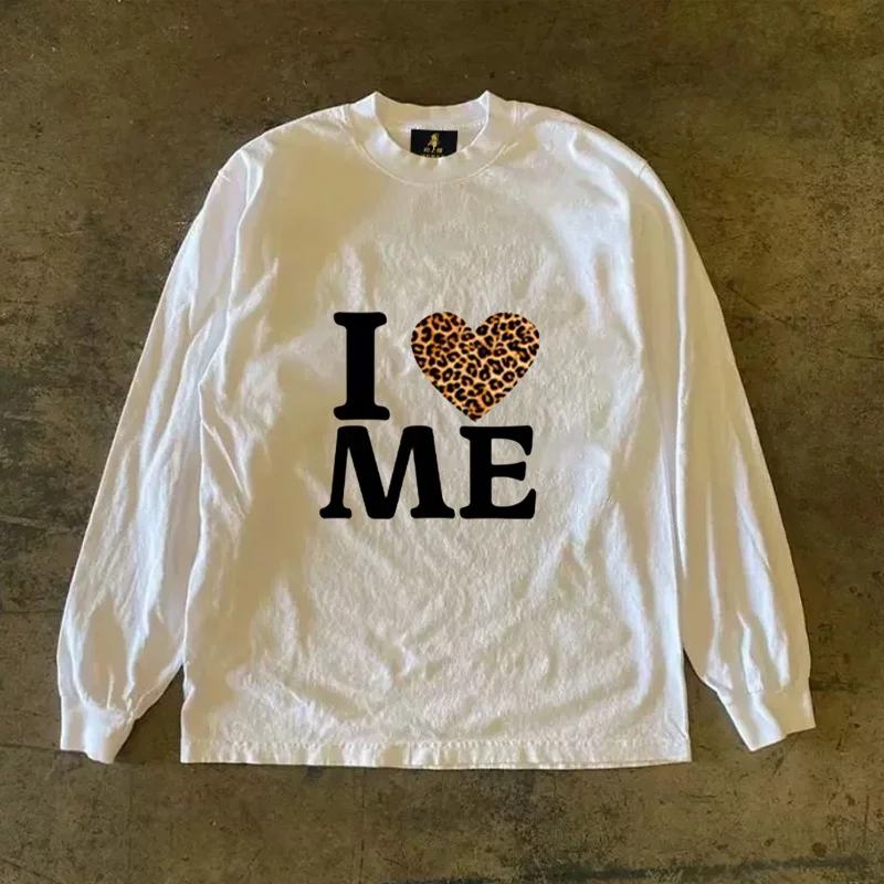 Long Sleeve Pure Cotton T-Shirt Unisex Youth Fashion Print Animal Pattern Warm Spring Autumn round Neck Regular Fit Chinese B...