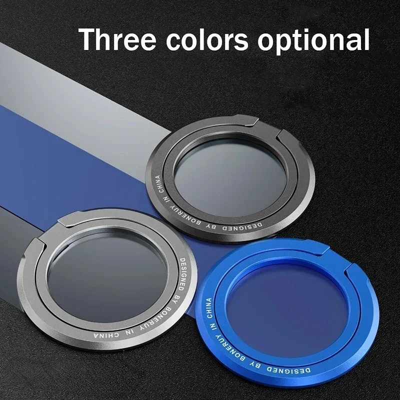 Universal Magnetic Phone Ring Holder 360° Rotation Foldable Stand for MagSafe Compatible Phones view 6