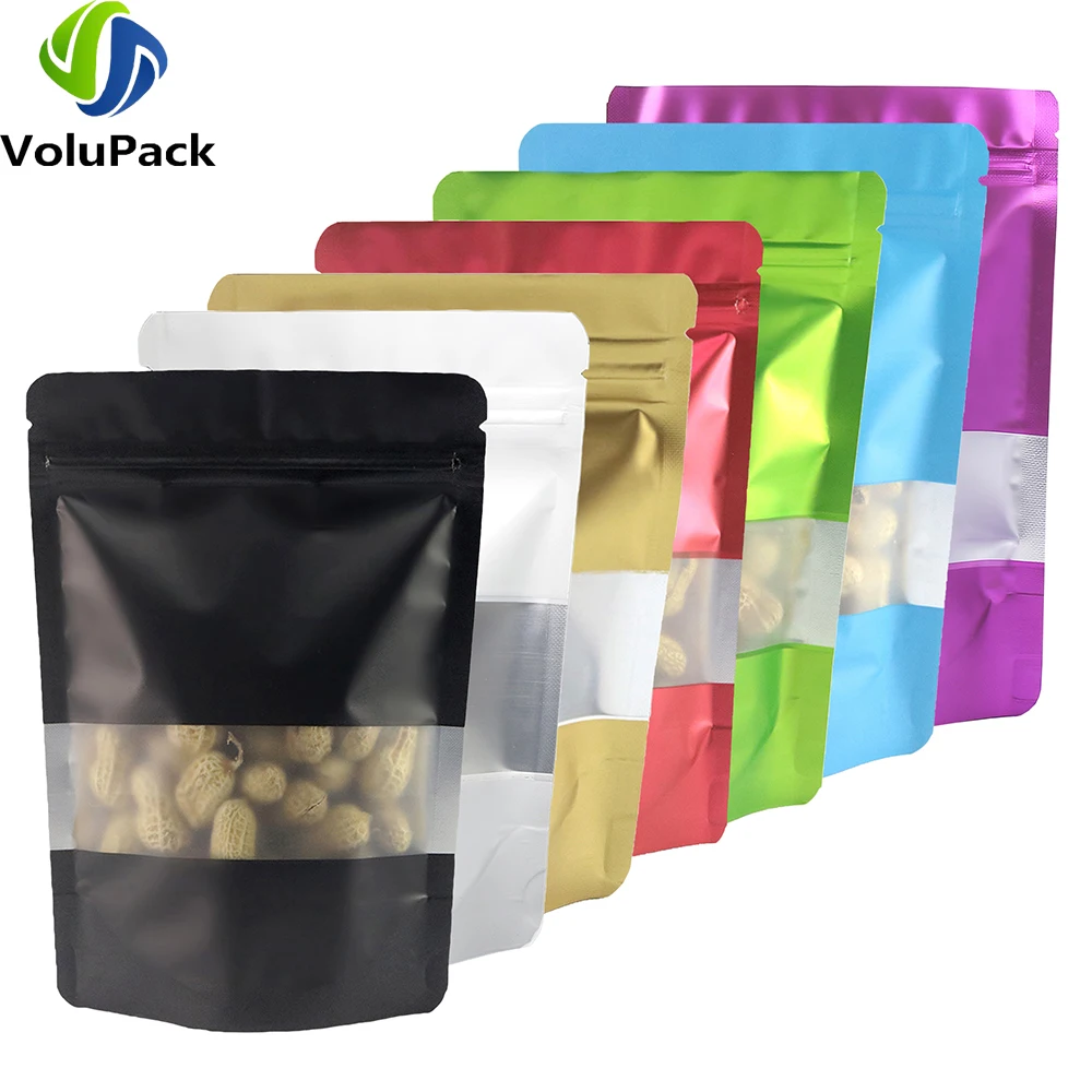 Aluminium Foil Packaging Pouches Stand Up Gift Pouch Eco-friendly Plastic Mylar Bags Top Quality Food Storage Bags With Zip Lock