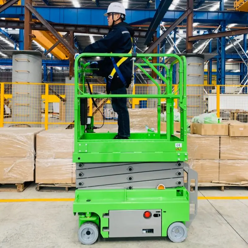 

2-6 People Mobile Scissor Lifting Scaffold Electric Portable Lifter Small Vertical Elevated Aerial Work Platform Lift