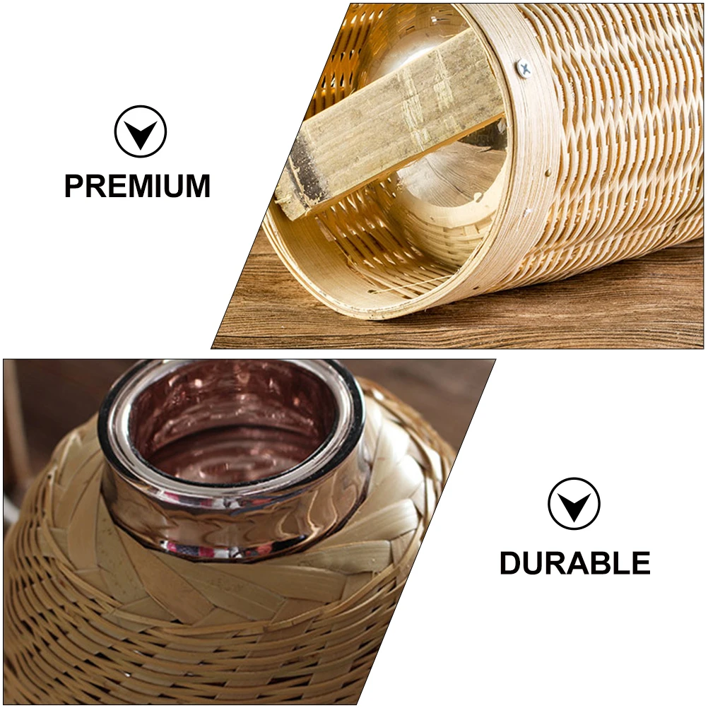 

1pc Bamboo Thermal Kettle Handmade Insulated Hot Water Bottle Retro Home Office Practical Tea Tool