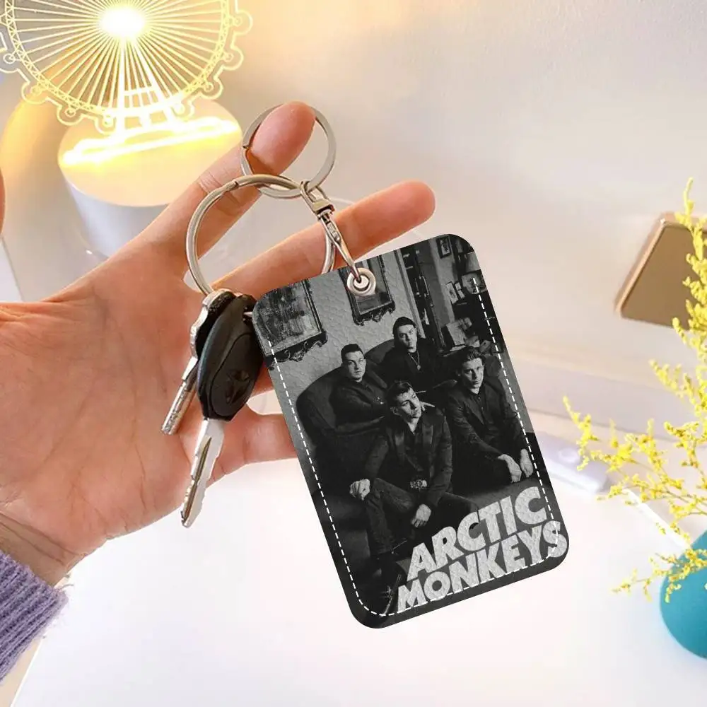 A-Arctic Rock Monkeys Band Badge Holder Keychain For Bank Business Work Card Holder Student Card Protective Case Bus Card