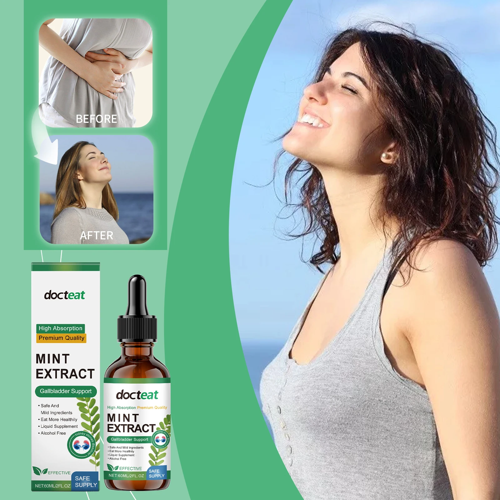 قطرات زيت عطبة الليمون لراحة الجسم اليومية ودعم العافية، مكمل عشبي لطيف، 30 مل