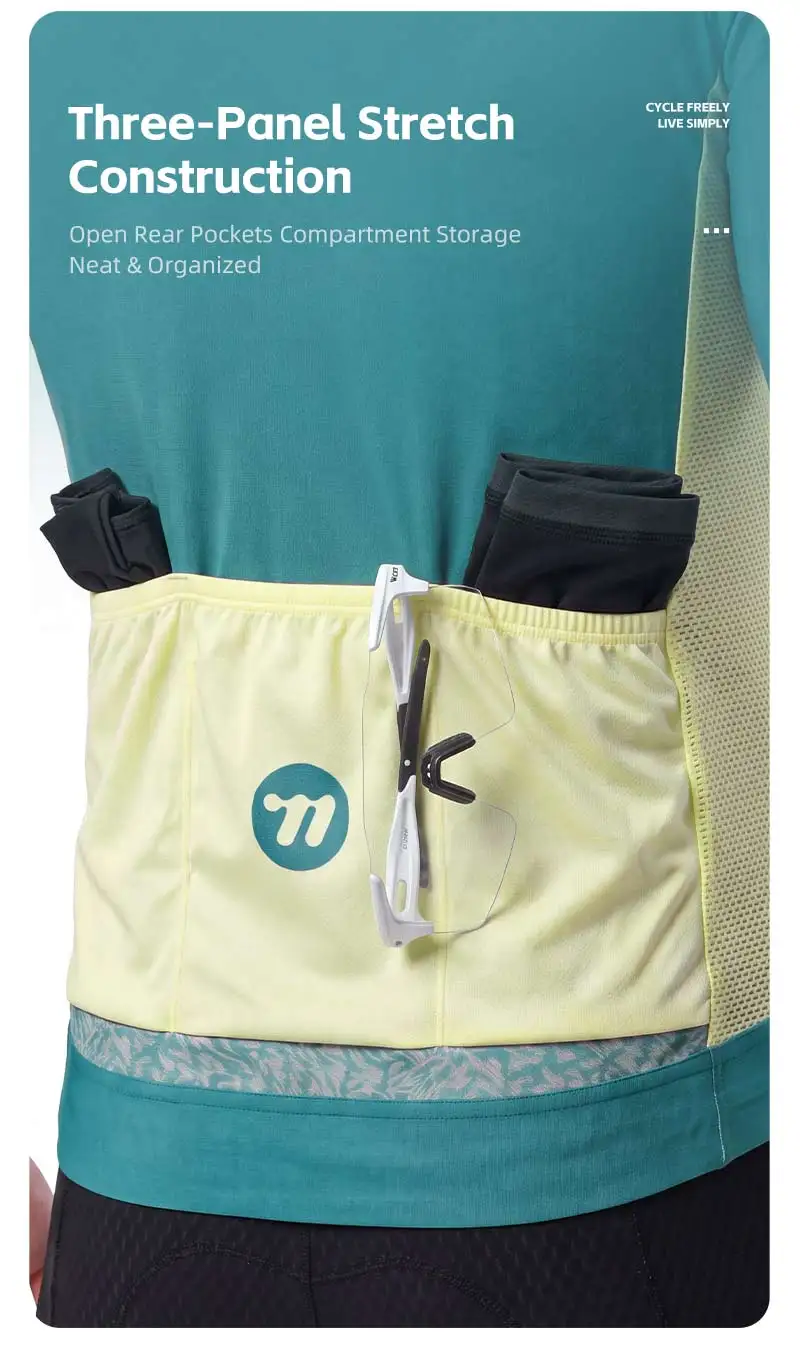 WEST BIKING Radtrikot Langarm Herren Damen Atmungsaktiv Schnelltrocknend Fahrradshirt MTB Rennrad Kleidung Sommer Reflektierendes Oberteil – Detail 12