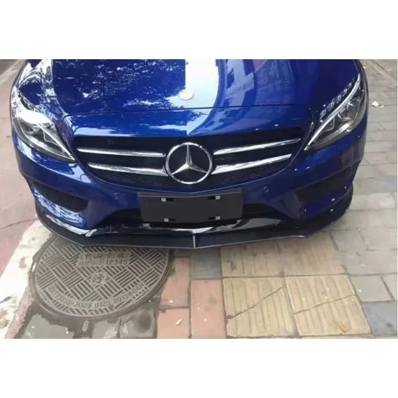 For Mercedes Benz C Class W205 C200L C180 Sport 2015-2018 High Quality Real Carbon Fiber Bumper Front Lip Splitter Body Kit