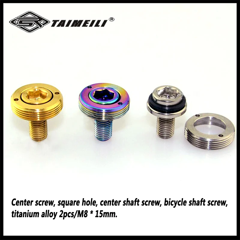 

Central Screw Square Hole Center Shaft Screw, Bicycle Shaft Screw Titanium Alloy 2pcs/ M8 * 15 Metalworking Taimeili