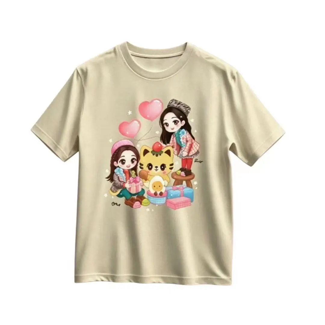 LingOrm‌ Same T Shirt Lingling Kwong Orm Fashion Cute Cartoon Print Fans T-shirt Men Women Summer Cotton Short Sleeve Tee Tops